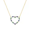 Personalized Rosecliff Heart Birthstone Necklace in 14k Gold sold by Haverhill