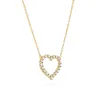 Personalized Rosecliff Heart Birthstone Necklace in 14k Gold sold by Haverhill