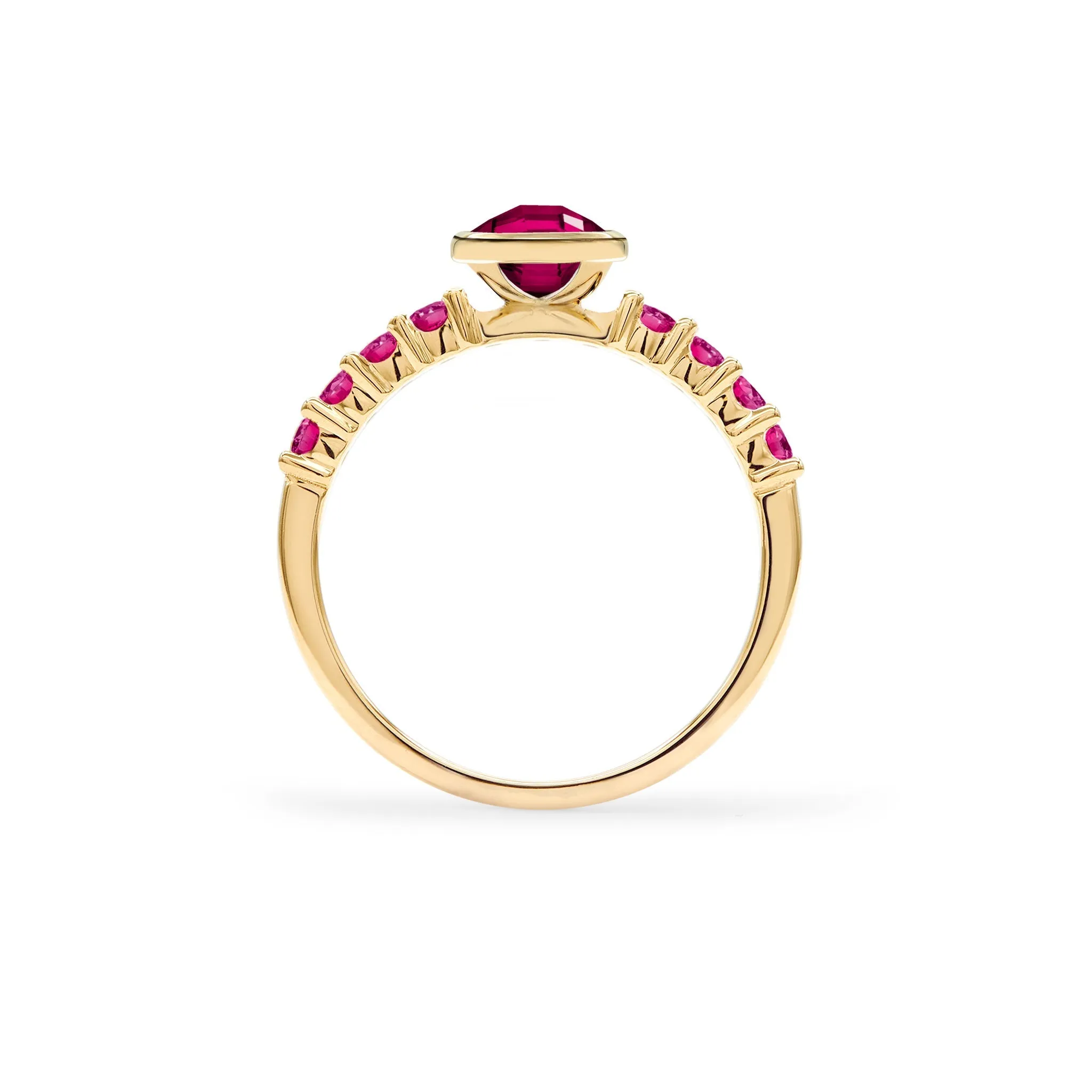 Rosecliff Grand Ruby Ring in 14k Gold (July) sold by Haverhill product image thumbnail 5