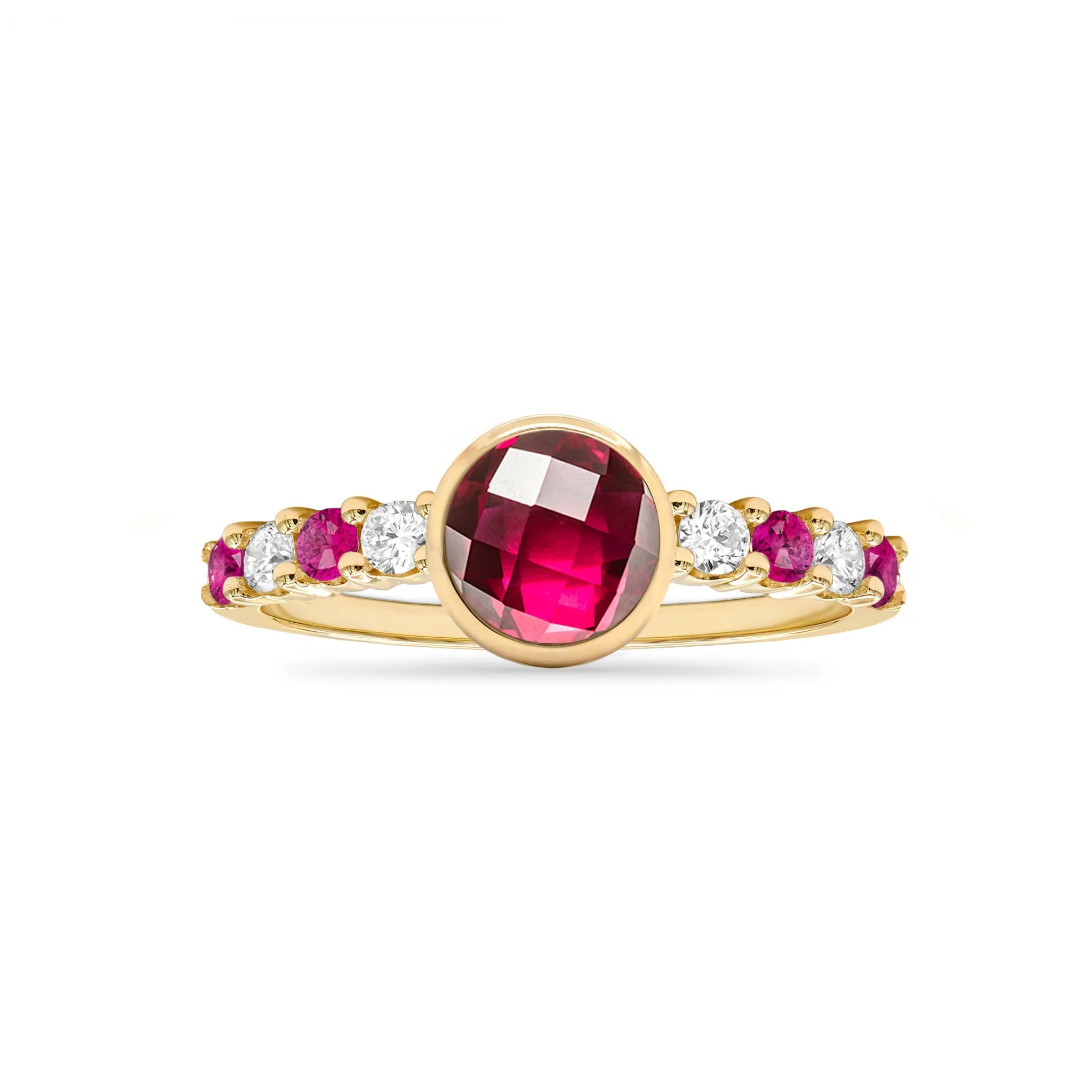 Rosecliff Grand Ruby Ring in 14k Gold (July) sold by Haverhill product image thumbnail 4
