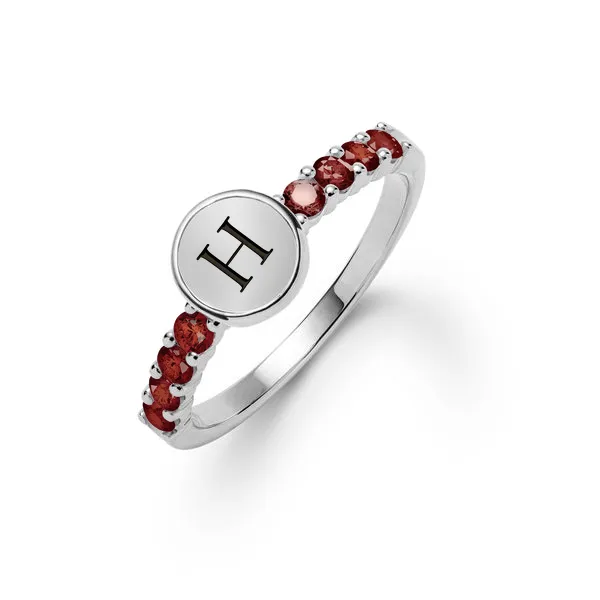 Personalized Rosecliff Letter Ring in 14k Gold sold by Haverhill