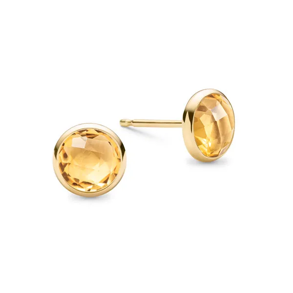 Grand Birthstone Stud Earrings in 14k Gold sold by Haverhill