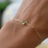 Personalized Grand 1 Birthstone Adelaide Mini Bracelet in 14k Gold sold by Haverhill
