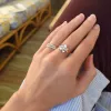 Personalized Greenwich Flower Birthstone & Diamond Ring in 14k Gold sold by Haverhill