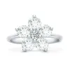 Personalized Greenwich Flower Birthstone & Diamond Ring in 14k Gold sold by Haverhill