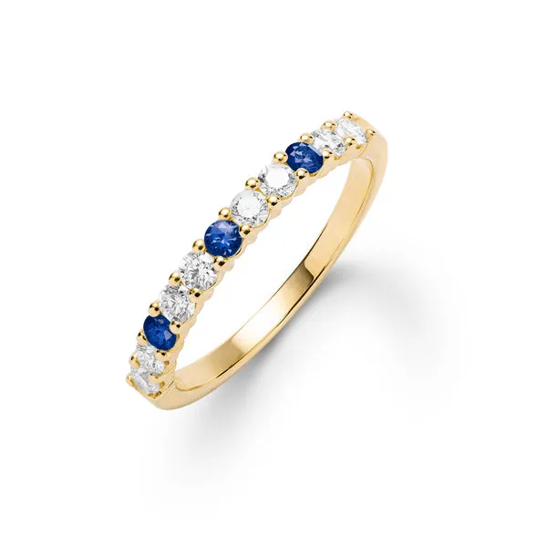 Personalized Rosecliff Birthstone Stackable Ring in 14k Gold sold by Haverhill