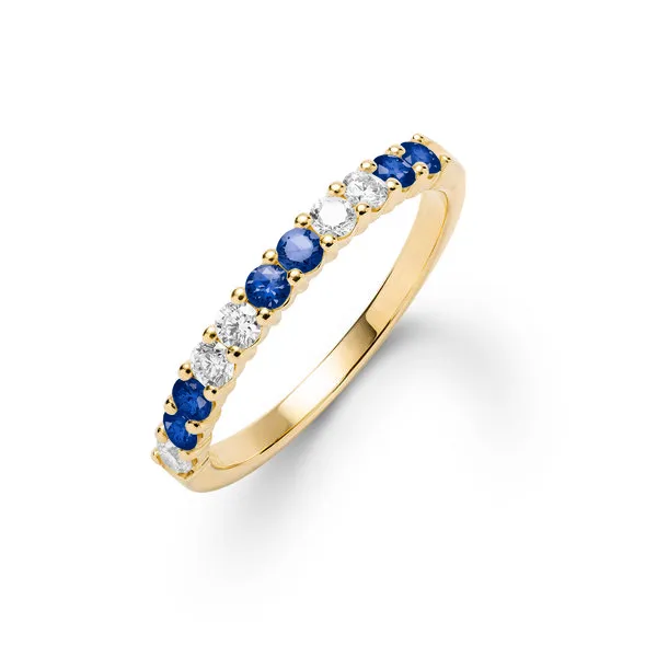Personalized Rosecliff Birthstone Stackable Ring in 14k Gold sold by Haverhill