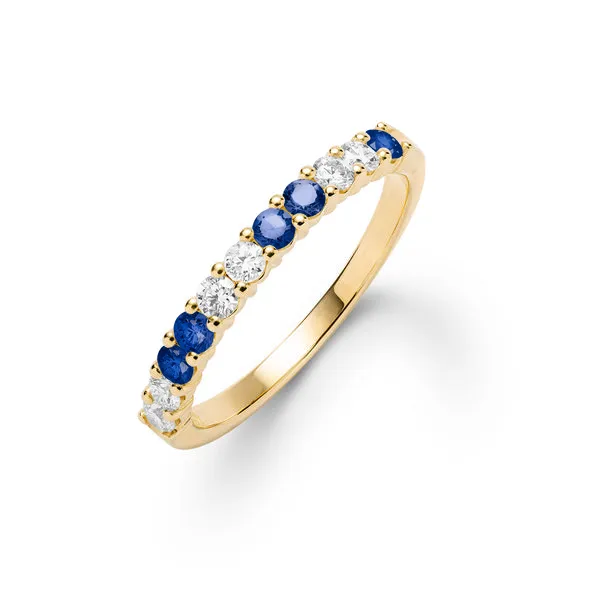 Personalized Rosecliff Birthstone Stackable Ring in 14k Gold sold by Haverhill