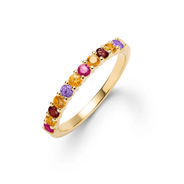 Personalized Rosecliff Birthstone Stackable Ring in 14k Gold sold by Haverhill