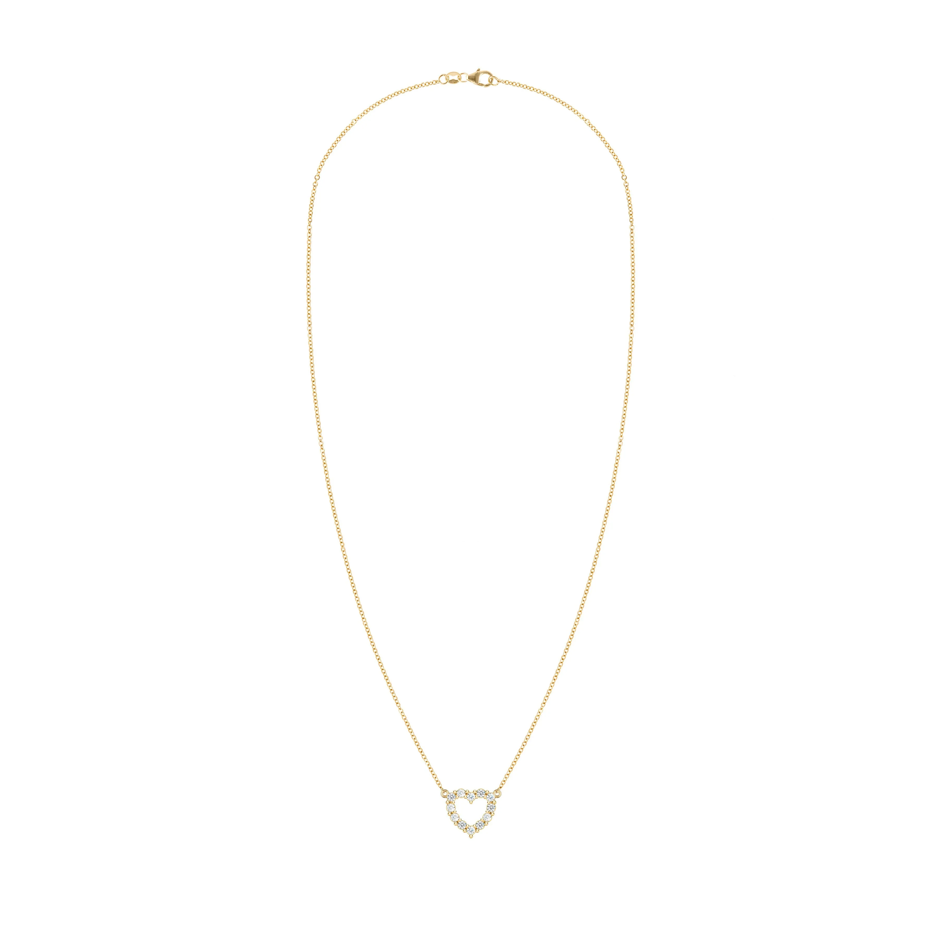 Personalized Rosecliff Small Heart Birthstone Necklace in 14k Gold sold by Haverhill product image thumbnail 5