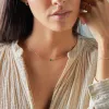 Personalized Classic 3 Birthstone Necklace in 14k Gold sold by Haverhill
