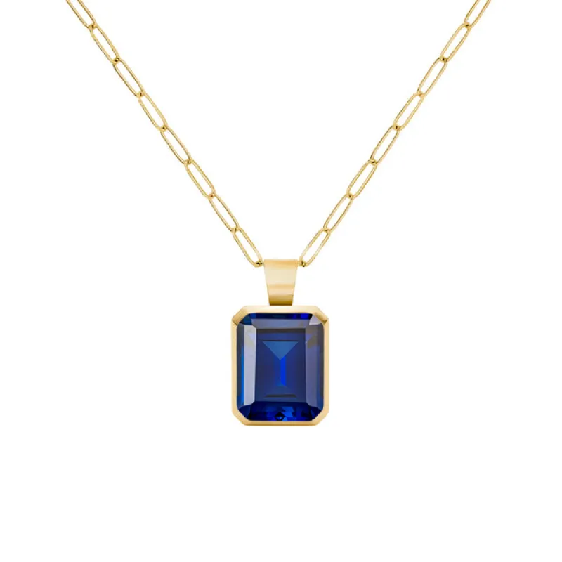 Personalized Warren Birthstone Pendant in 14k Gold sold by Haverhill