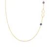 Personalized Classic Infinity & 2 Birthstone Necklace in 14k Gold sold by Haverhill
