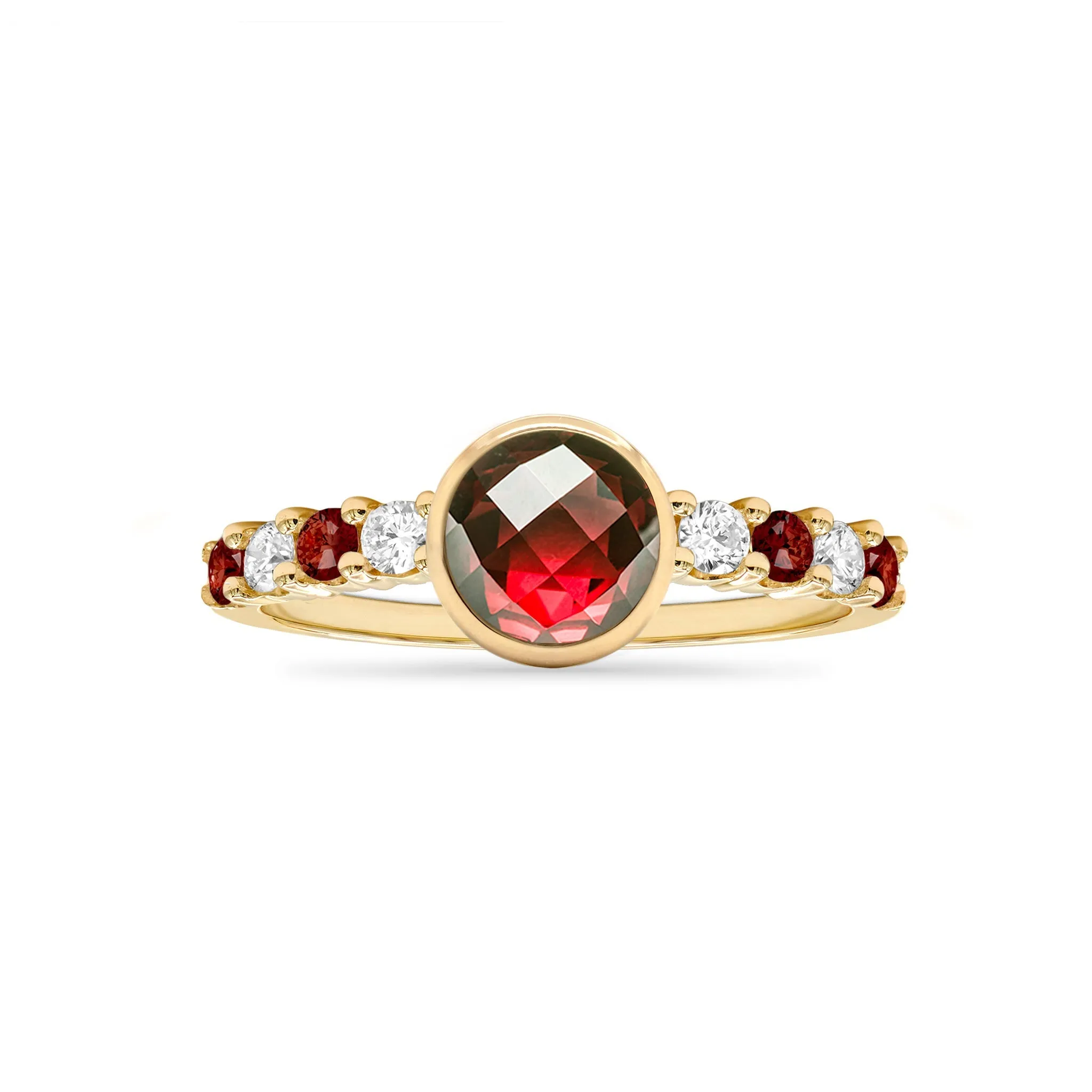 Rosecliff Grand Garnet Ring in 14k Gold (January) sold by Haverhill product image thumbnail 4