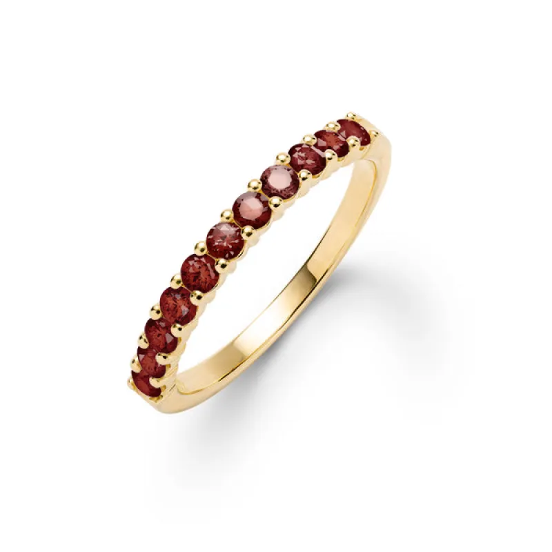 Personalized Rosecliff Birthstone Stackable Ring in 14k Gold sold by Haverhill