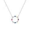 Personalized Rosecliff Circle Birthstone Necklace in 14k Gold sold by Haverhill