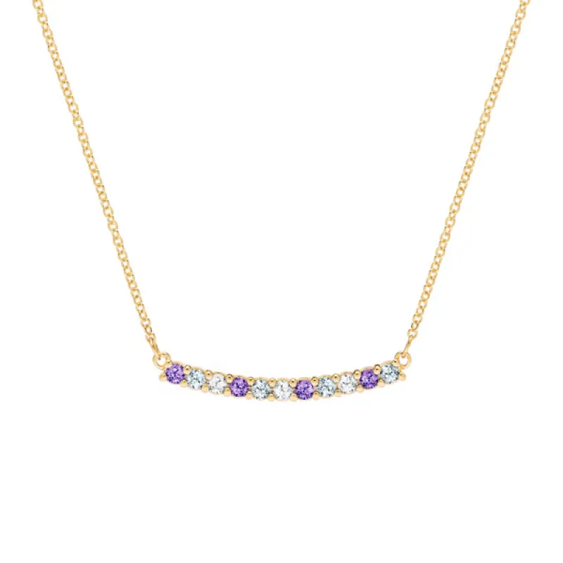 Personalized Rosecliff Bar Necklace in 14k Gold sold by Haverhill