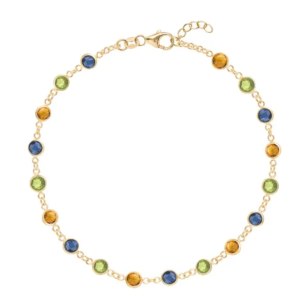 Personalized Newport Birthstone Bracelet in 14k Gold sold by Haverhill