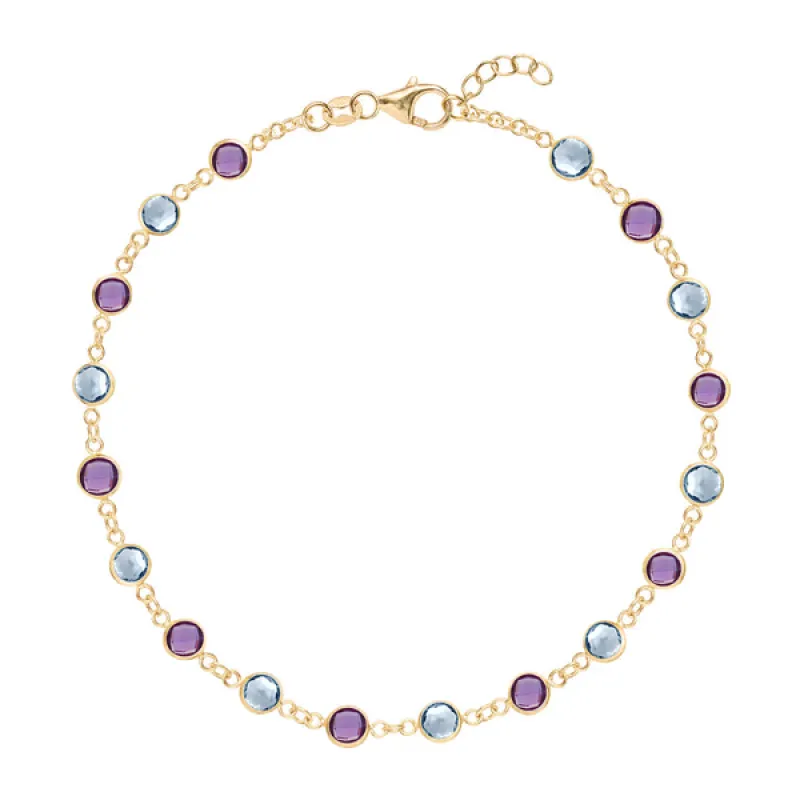 Personalized Newport Birthstone Bracelet in 14k Gold sold by Haverhill
