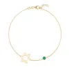 Personalized Classic Star of David & 1 Birthstone Bracelet in 14k Gold sold by Haverhill