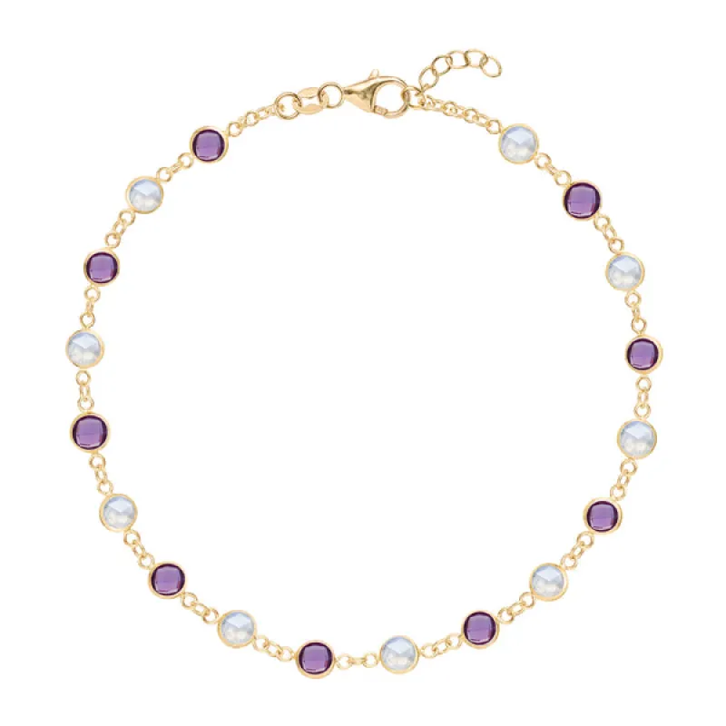 Personalized Newport Birthstone Bracelet in 14k Gold sold by Haverhill