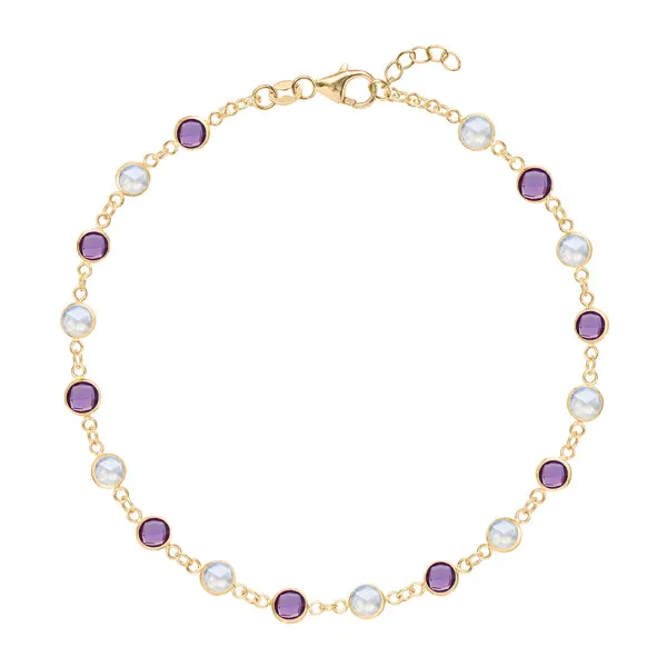 Personalized Newport Birthstone Bracelet in 14k Gold sold by Haverhill