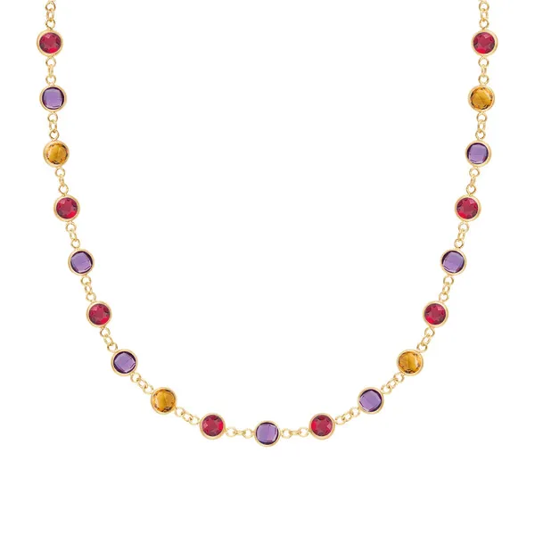 Personalized Newport Birthstone Necklace in 14k Gold sold by Haverhill