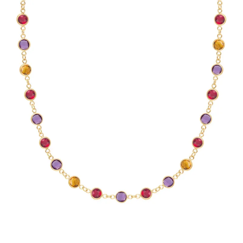 Personalized Newport Birthstone Necklace in 14k Gold sold by Haverhill