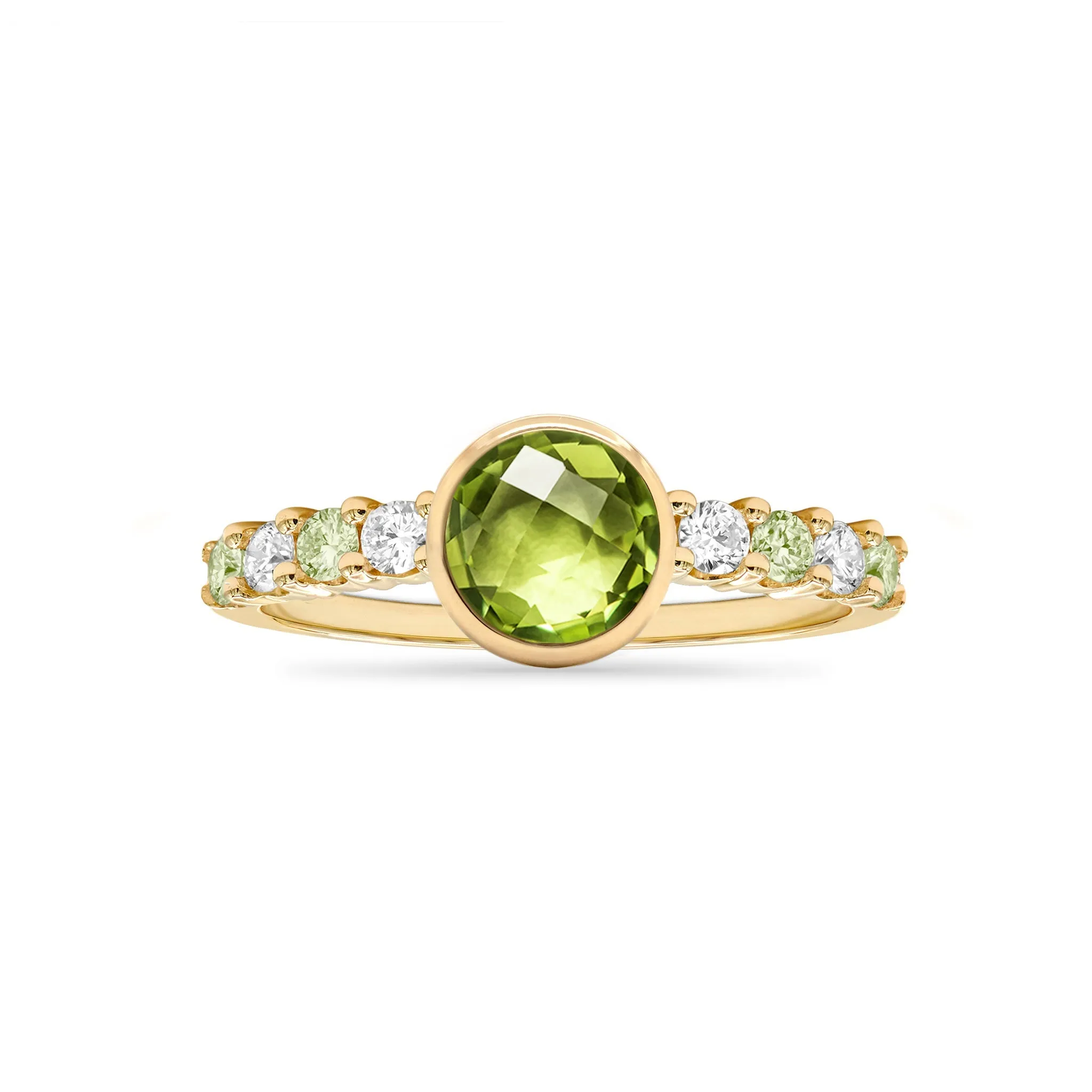Rosecliff Grand Peridot Ring in 14k Gold (August) sold by Haverhill product image thumbnail 4