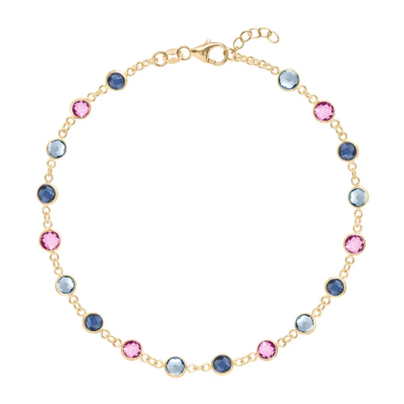 Personalized Newport Birthstone Bracelet in 14k Gold sold by Haverhill