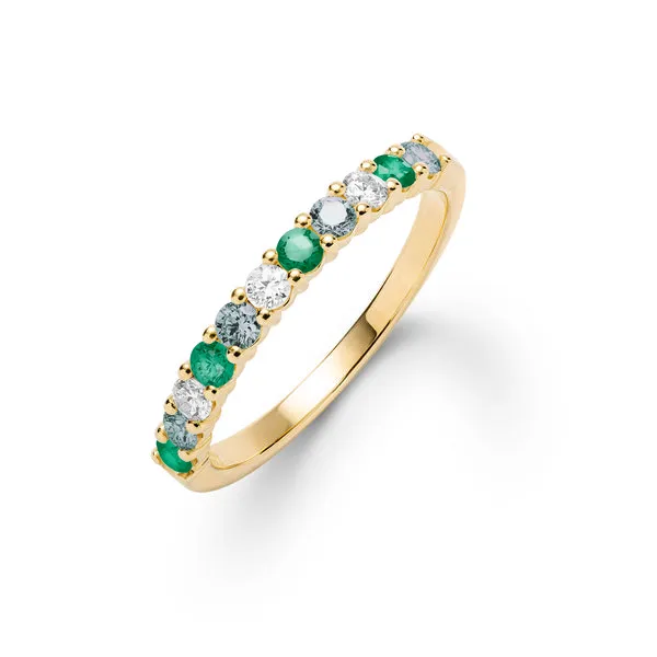 Personalized Rosecliff Birthstone Stackable Ring in 14k Gold sold by Haverhill