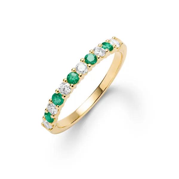 Personalized Rosecliff Birthstone Stackable Ring in 14k Gold sold by Haverhill
