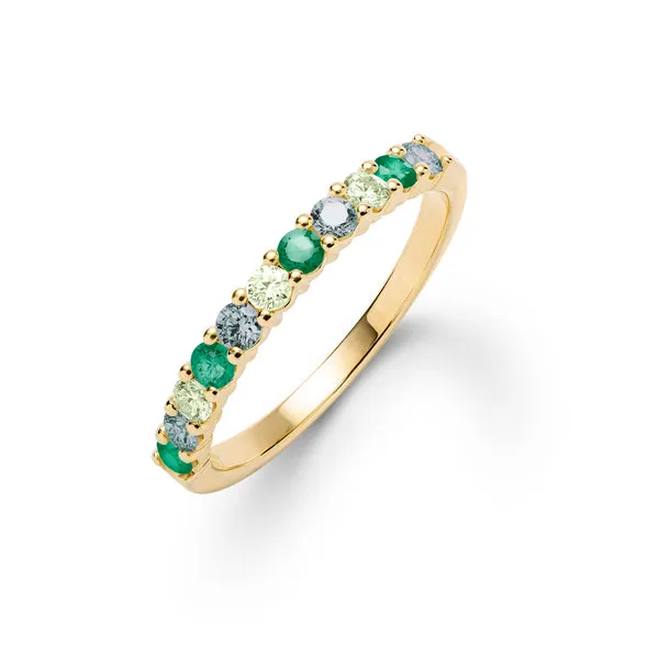 Personalized Rosecliff Birthstone Stackable Ring in 14k Gold sold by Haverhill