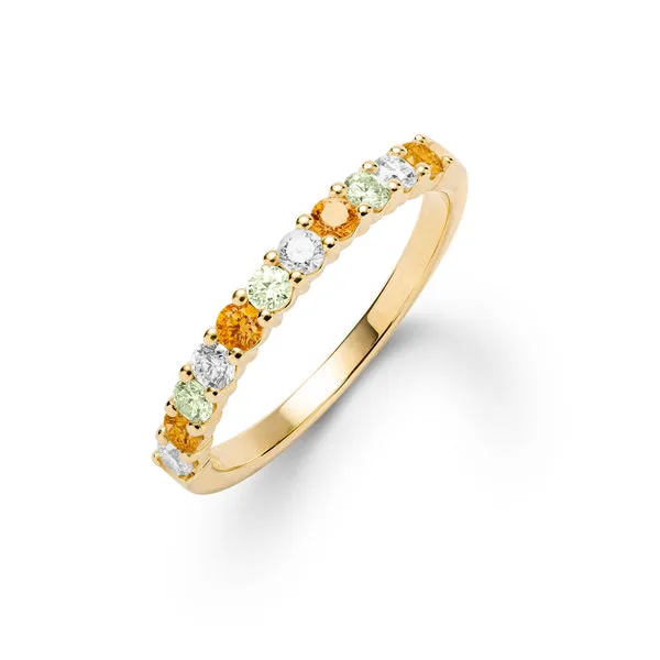Personalized Rosecliff Birthstone Stackable Ring in 14k Gold sold by Haverhill