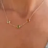Personalized Grand 3 Birthstone Necklace in 14k Gold sold by Haverhill