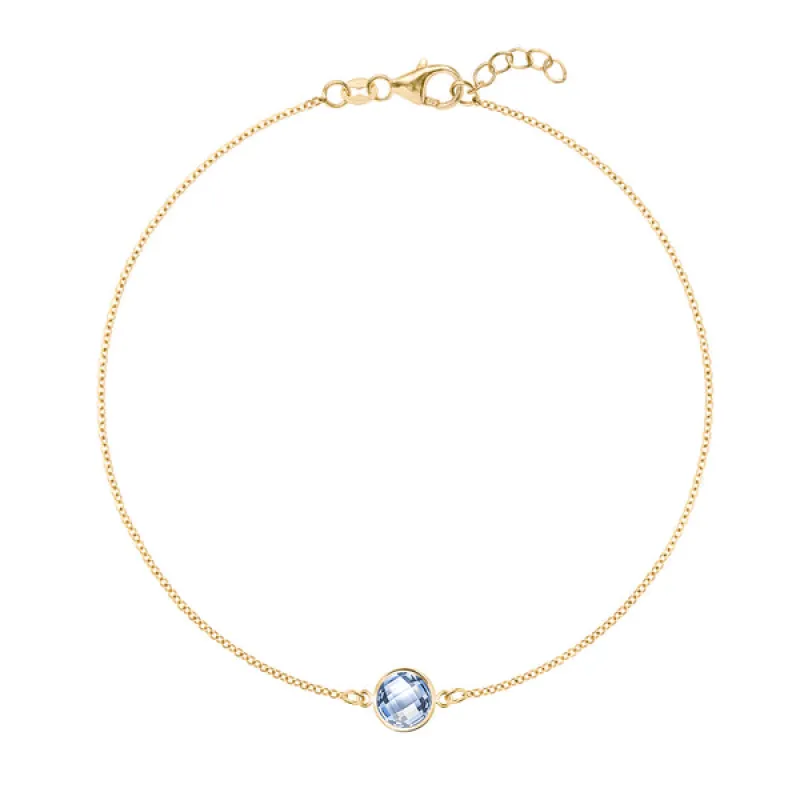 Personalized Grand 1 Birthstone Bracelet in 14k Gold sold by Haverhill