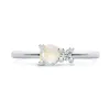 Personalized Greenwich Solitaire Birthstone & Diamond Ring in 14k Gold sold by Haverhill