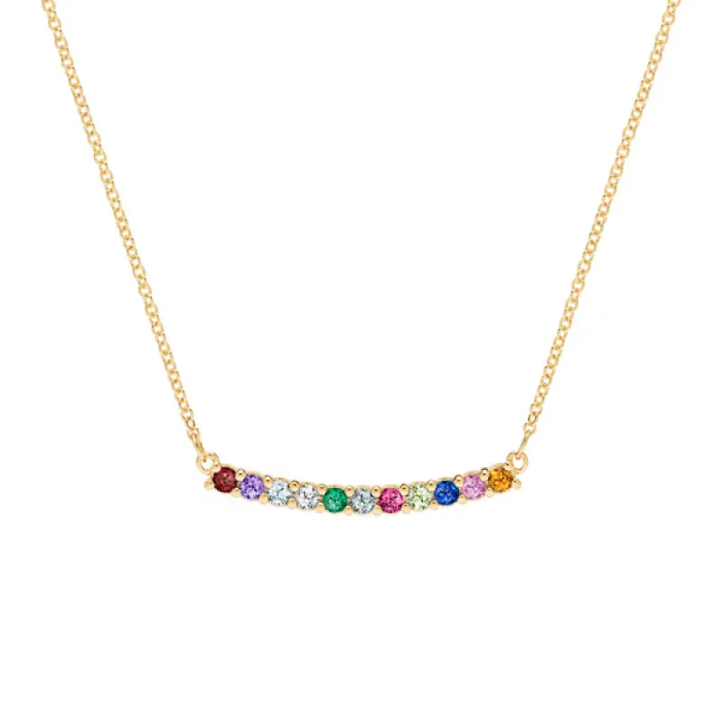 Personalized Rosecliff Bar Necklace in 14k Gold sold by Haverhill