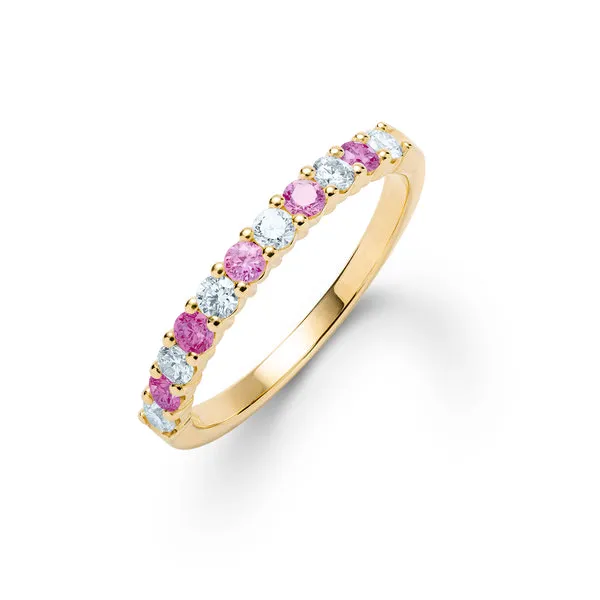 Personalized Rosecliff Birthstone Stackable Ring in 14k Gold sold by Haverhill