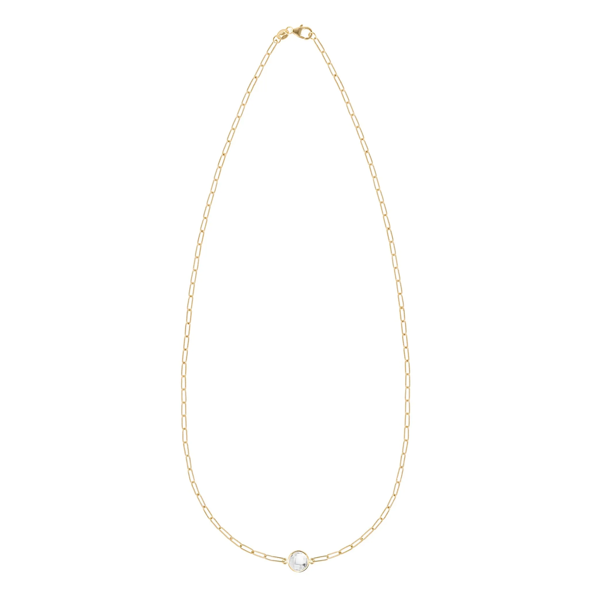 Personalized Grand 1 Birthstone Adelaide Mini Necklace in 14k Gold sold by Haverhill product image thumbnail 4