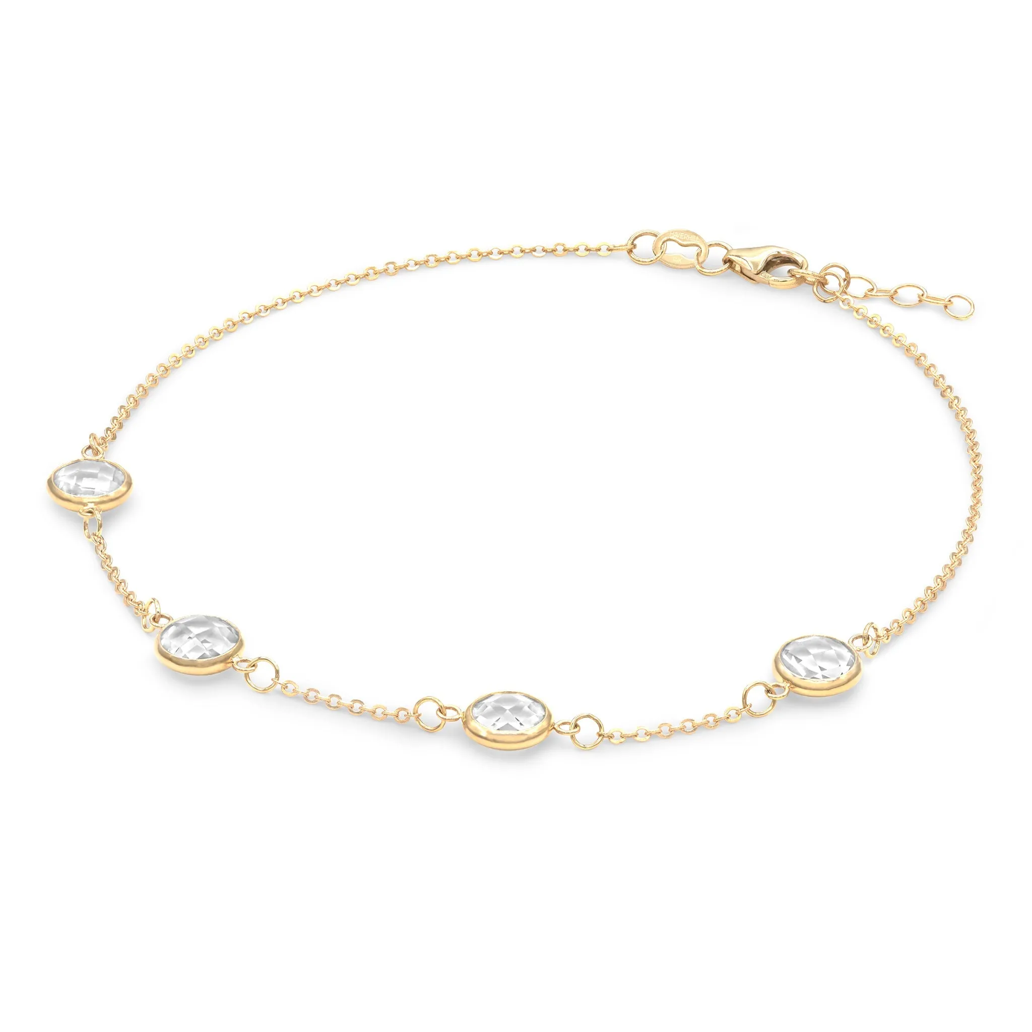 Personalized Grand 4 Birthstone Bracelet in 14k Gold sold by Haverhill product image thumbnail 4