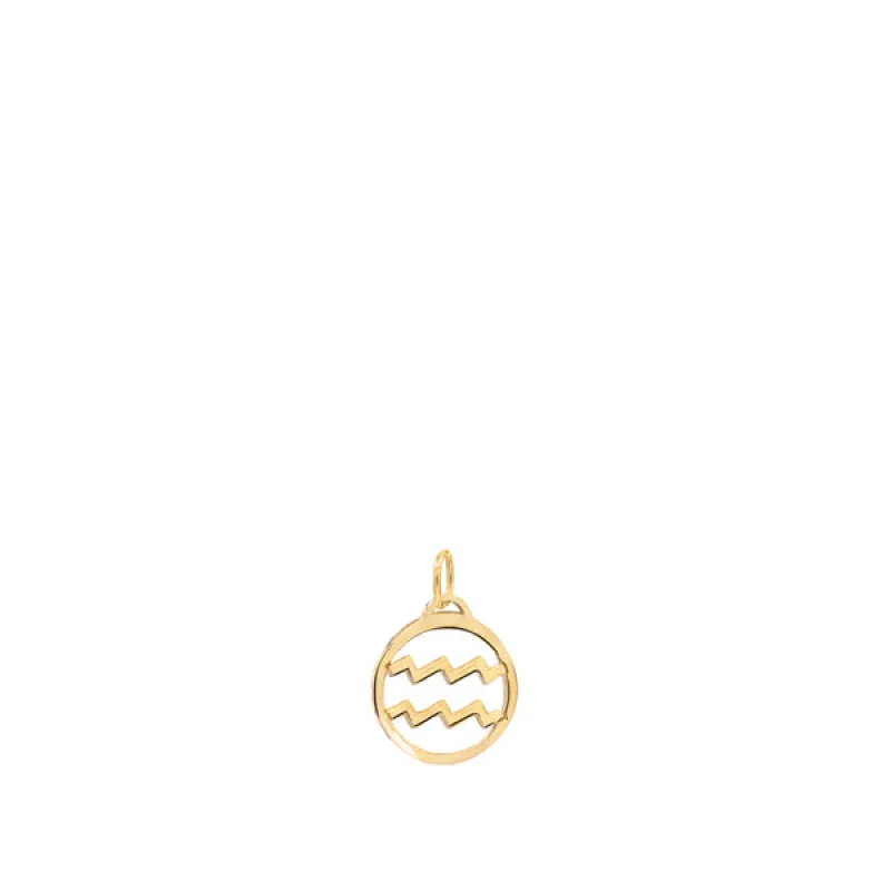Personalized Zodiac Pendant in 14k Gold sold by Haverhill