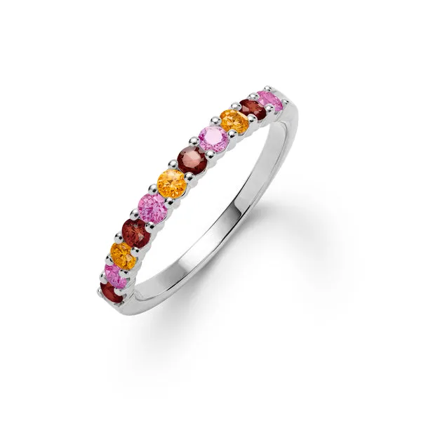 Personalized Rosecliff Birthstone Stackable Ring in 14k Gold sold by Haverhill