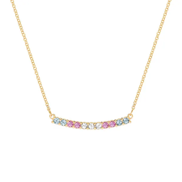 Personalized Rosecliff Bar Necklace in 14k Gold sold by Haverhill