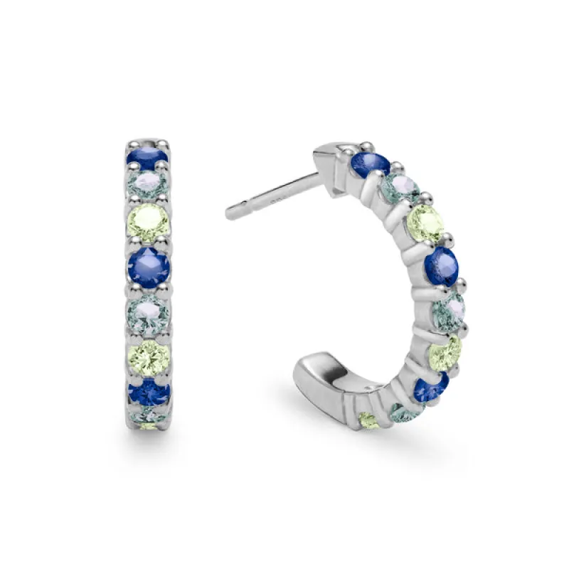 Personalized Rosecliff Birthstone Earrings in 14k Gold sold by Haverhill