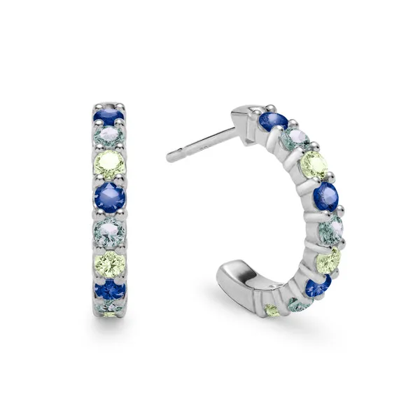 Personalized Rosecliff Birthstone Earrings in 14k Gold sold by Haverhill