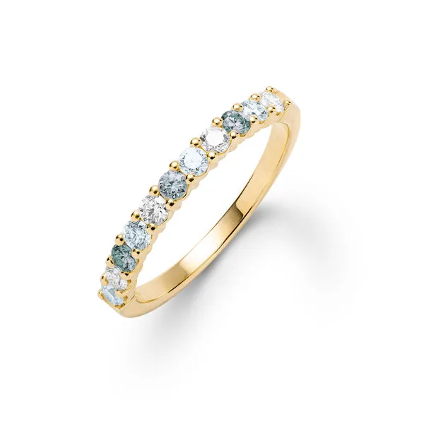Personalized Rosecliff Birthstone Stackable Ring in 14k Gold sold by Haverhill