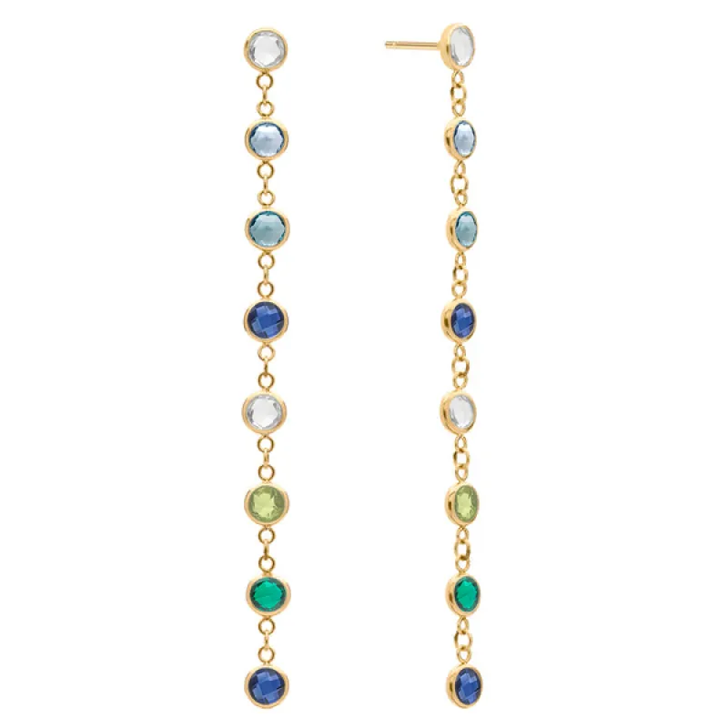 Personalized Classic 8 Birthstone Earrings in 14k Gold sold by Haverhill
