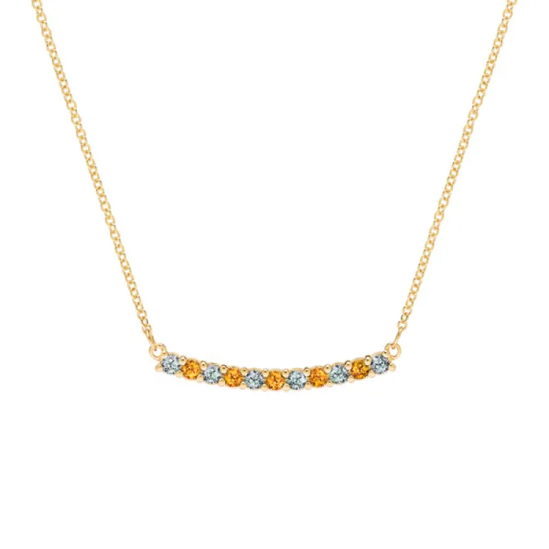 Personalized Rosecliff Bar Necklace in 14k Gold sold by Haverhill