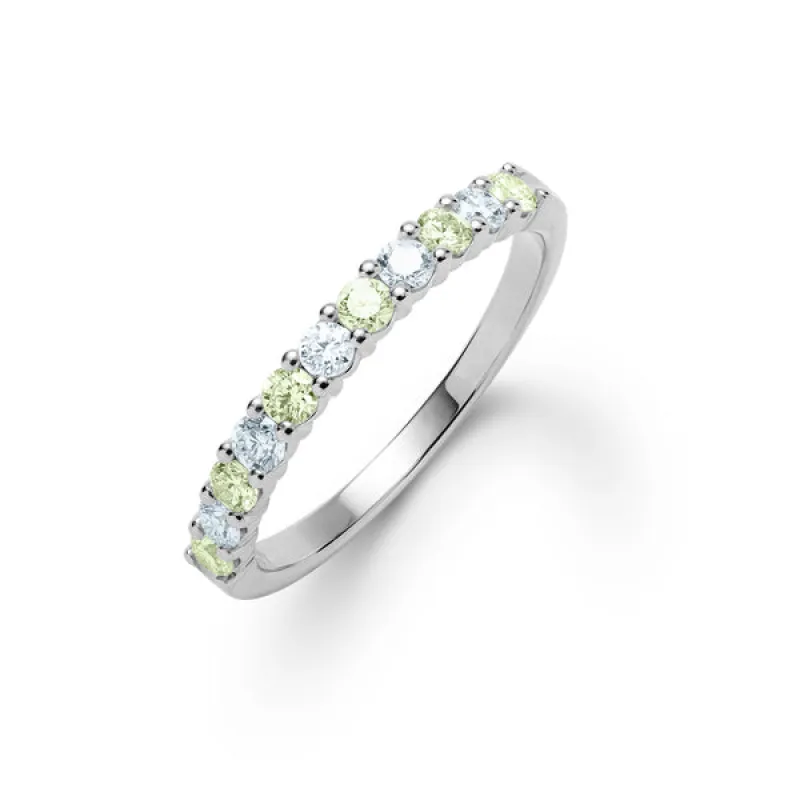 Personalized Rosecliff Birthstone Stackable Ring in 14k Gold sold by Haverhill